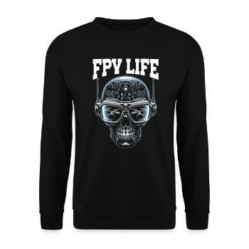 Fpv-drohnenpilot, Ferngesteuerter - Unisex Pullover - Schwarz - Vorne - Alina (178cm) & Michal (187cm)