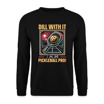 Pickleball-spieler Dink Sport Pickle Ball, Den Ich - Unisex Pullover - Schwarz - Vorne - Alina (178cm) & Michal (187cm)