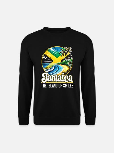 Nationalité du pays battant pavillon de la Jamaïque, I - Sweat-shirt Unisexe - noir