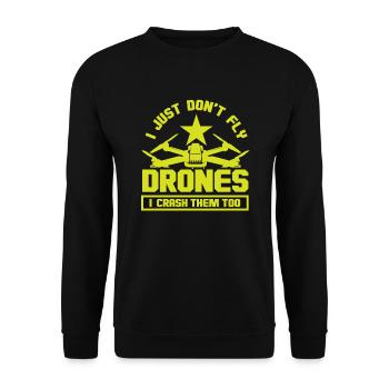 Fpv-drohnenpilot - Unisex Pullover - Schwarz - Vorne - Alina (178cm) & Michal (187cm)
