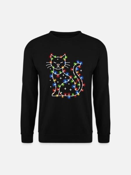 Cat Christmas Holiday Time - Unisex Sweatshirt - black