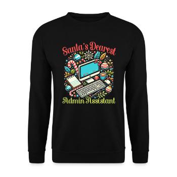 Drôle d’administrateur de Noël père Noël. - Sweat-shirt Unisexe - noir - Devant - Alina (178cm) & Michal (187cm)