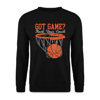 Basketball Coach Sports Coach Hooper Basketball - Unisex Sweatshirt - black - Front - Alina (178cm) & Michal (187cm)