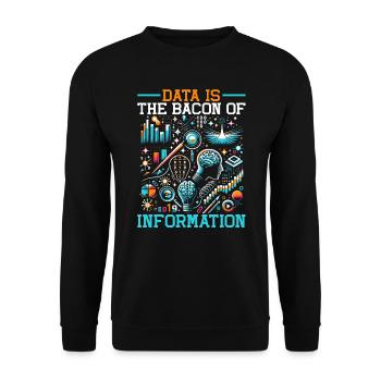 Data Science Datenanalyse Machine Learning Daten - Unisex Pullover - Schwarz - Vorne - Alina (178cm) & Michal (187cm)
