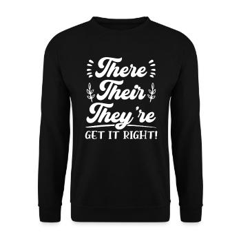 Grammar, Police, English Teachers, - Unisex Sweatshirt - black - Front - Alina (178cm) & Michal (187cm)