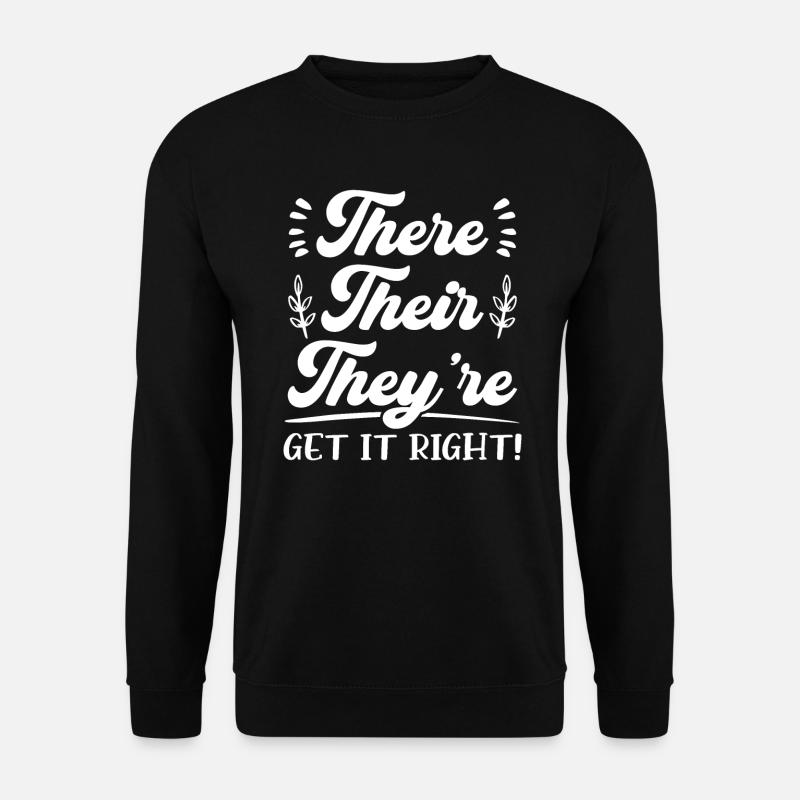 Grammatik, Polizei, Englischlehrer, - Unisex Pullover - Schwarz