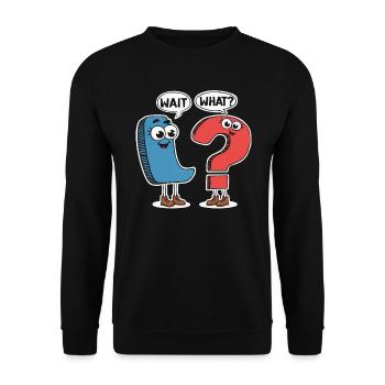 Grammatikpolizei Englischlehrer Rechtschreibung - Unisex Pullover - Schwarz - Vorne - Alina (178cm) & Michal (187cm)