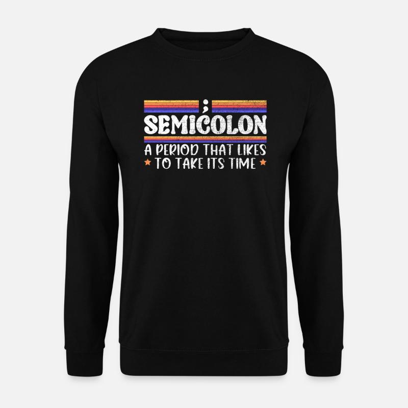 Grammatik Englisch lustig - Unisex Pullover - Schwarz