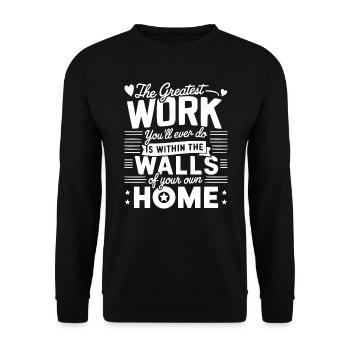 Homeschool Home Education Homeschooled - Unisex Pullover - Schwarz - Vorne - Alina (178cm) & Michal (187cm)