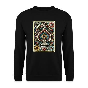 Jeu de cartes de poker amusant - Sweat-shirt Unisexe - noir - Devant - Alina (178cm) & Michal (187cm)
