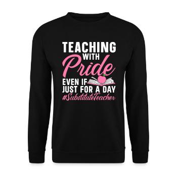 Cool substitute teachers - Unisex Sweatshirt - black - Front - Alina (178cm) & Michal (187cm)