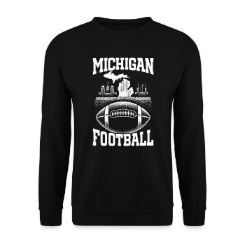 Michigan Football - Unisex Pullover - Schwarz - Vorne - Alina (178cm) & Michal (187cm)