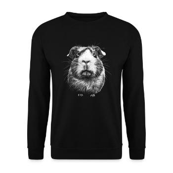 cochon d’Inde portrait rongeur rongeurs animaux - Sweat-shirt Unisexe - noir - Devant - Alina (178cm) & Michal (187cm)