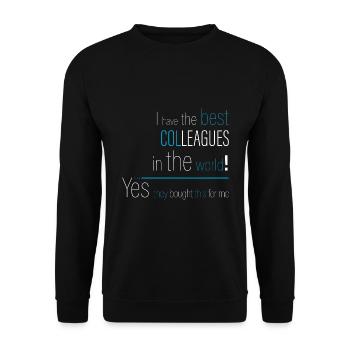 Oui, mes collègues l’ont acheté pour moi. - Sweat-shirt Unisexe - noir - Devant - Alina (178cm) & Michal (187cm)