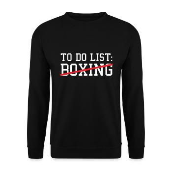 Sport To Do List Boxing - Unisex Pullover - Schwarz - Vorne - Alina (178cm) & Michal (187cm)