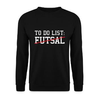 Sport To Do List Futsal - Sweat-shirt Unisexe - noir - Devant - Alina (178cm) & Michal (187cm)