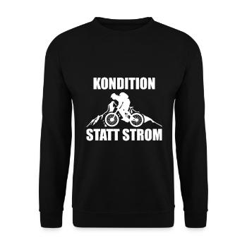 Downhill Kondition Strom MTB Fahrrad Mountainbike - Unisex Pullover - Schwarz - Vorne - Alina (178cm) & Michal (187cm)