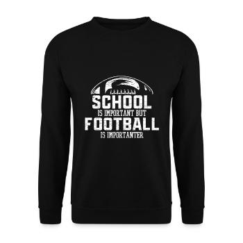 American Football Footballspieler - Unisex Pullover - Schwarz - Vorne - Alina (178cm) & Michal (187cm)