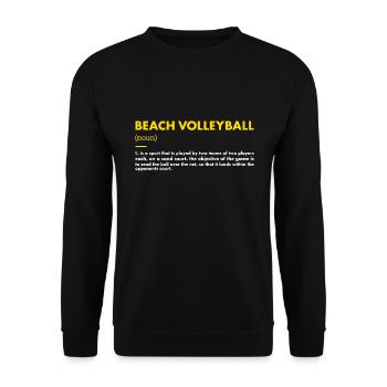 Sport Définition Volleyball de plage - Sweat-shirt Unisexe - noir - Devant - Alina (178cm) & Michal (187cm)