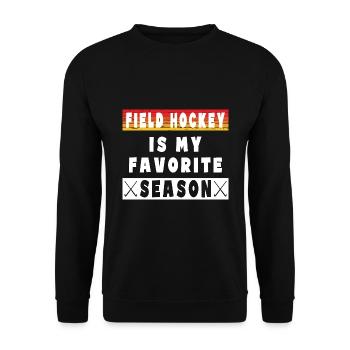 Le hockey sur gazon est ma saison préférée de hockey en salle - Sweat-shirt Unisexe - noir - Devant - Alina (178cm) & Michal (187cm)