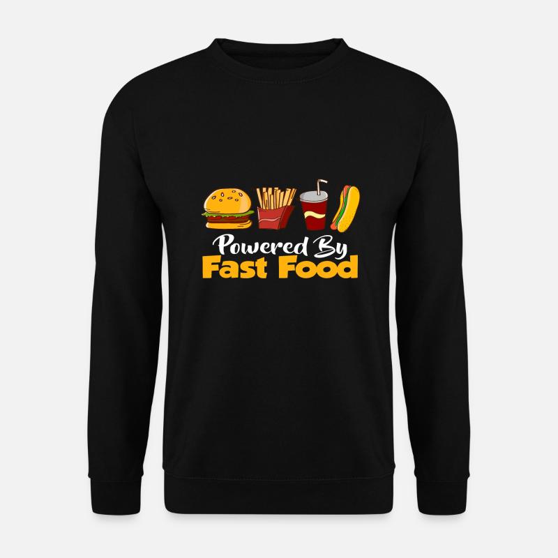 Powered by fast food - Unisex Sweatshirt - black