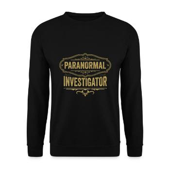 Geisterjagd Paranormal Investigator - Unisex Pullover - Schwarz - Vorne - Alina (178cm) & Michal (187cm)