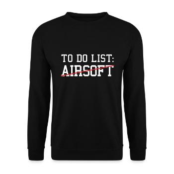 Sport To Do List Airsoft - Unisex Sweatshirt - black - Front - Alina (178cm) & Michal (187cm)