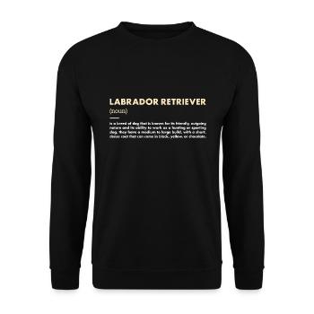 Labrador Retriever Definition - Unisex Sweatshirt - black - Front - Alina (178cm) & Michal (187cm)