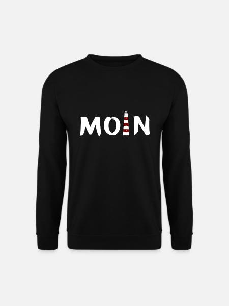 Moin Leuchtturm - Unisex Pullover - Schwarz