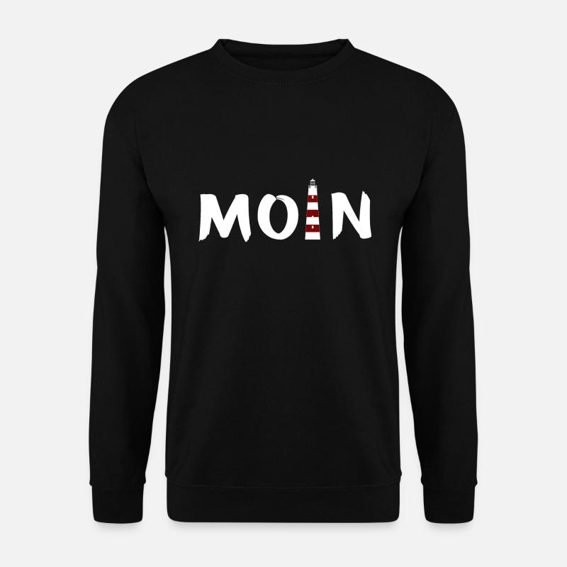 Moin Leuchtturm - Unisex Pullover - Schwarz