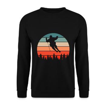 Ski Skieurs Vacances au ski Ski sports d’hiver - Sweat-shirt Unisexe - noir - Devant - Alina (178cm) & Michal (187cm)