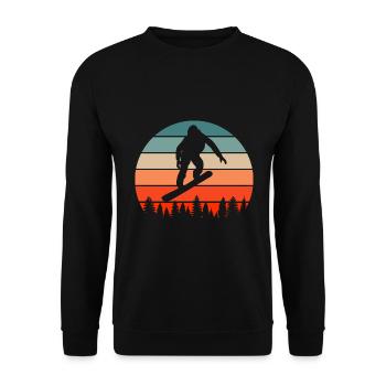 Snowboarding gift idea for snowboarders Snowboar - Unisex Sweatshirt - black - Front - Alina (178cm) & Michal (187cm)