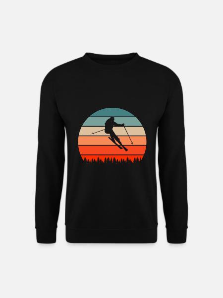 Skifahren Geschenkidee Skifahrer Wintersport - Unisex Pullover - Schwarz