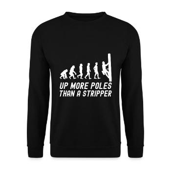 Power Lineman Power Line Electrician - Unisex Sweatshirt - black - Front - Alina (178cm) & Michal (187cm)