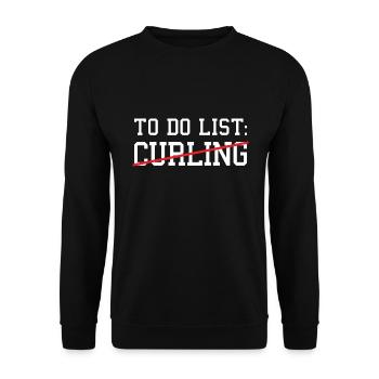 Sport To Do List Curling - Sweat-shirt Unisexe - noir - Devant - Alina (178cm) & Michal (187cm)