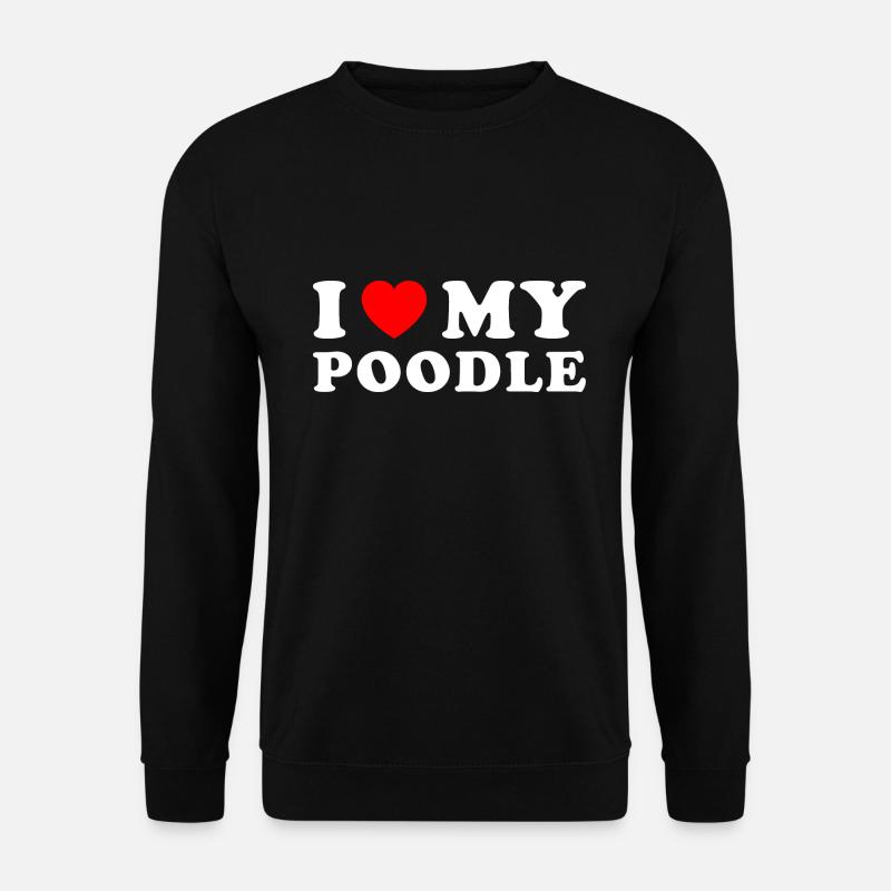 J’aime mon caniche - Sweat-shirt Unisexe - noir