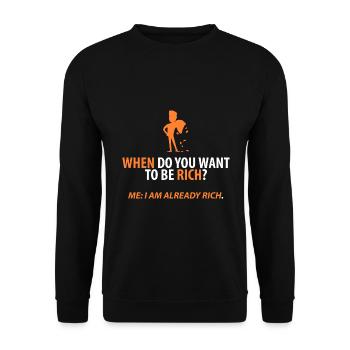 Schon reich! - Unisex Pullover - Schwarz - Vorne - Alina (178cm) & Michal (187cm)