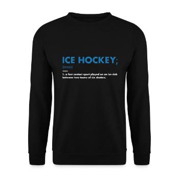 Sport Definition Ice Hockey - Unisex Pullover - Schwarz - Vorne - Alina (178cm) & Michal (187cm)