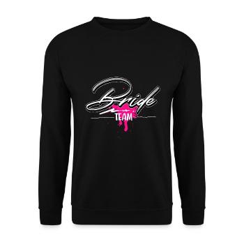 Team Braut - Unisex Pullover - Schwarz - Vorne - Alina (178cm) & Michal (187cm)