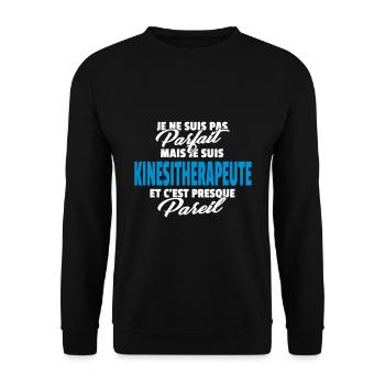 Pas parfait mais kinésitherapeute - Sweat-shirt Unisexe - noir - Devant - Alina (178cm) & Michal (187cm)