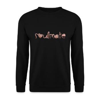 soulmate - Unisex Pullover - Schwarz - Vorne - Alina (178cm) & Michal (187cm)