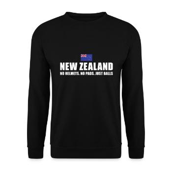 New Zealand No Helmets No Pads New Zealand Rugby - Unisex Pullover - Schwarz - Vorne - Alina (178cm) & Michal (187cm)