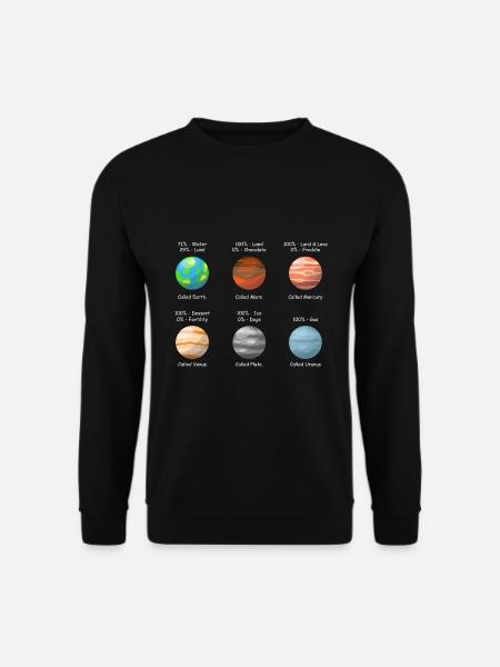 Solar System Planets Astronomy - Unisex Sweatshirt - black