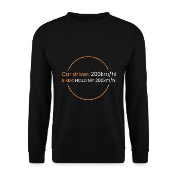 Pour les motocyclistes, 200 km/h ne sont rien - Sweat-shirt Unisexe - noir - Devant - Alina (178cm) & Michal (187cm)
