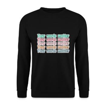 SLP Speech language Pathologist Speechie - Unisex Sweatshirt - black - Front - Alina (178cm) & Michal (187cm)