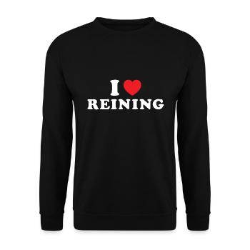 Reiner I Love Reining - Unisex Sweatshirt - black - Front - Alina (178cm) & Michal (187cm)