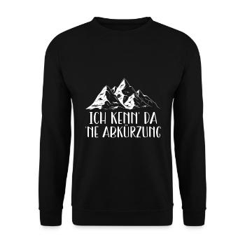 Wandern Geschenk Für Wanderer Berge Trekking - Unisex Pullover - Schwarz - Vorne - Alina (178cm) & Michal (187cm)