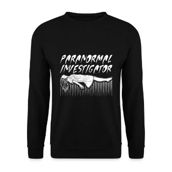 Geisterjagd Paranormal Investigator - Unisex Pullover - Schwarz - Vorne - Alina (178cm) & Michal (187cm)