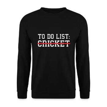 Sport To Do List Cricket - Unisex Sweatshirt - black - Front - Alina (178cm) & Michal (187cm)