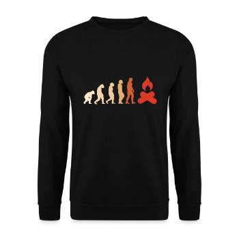 Camper Evolution Camping - Unisex Sweatshirt - black - Front - Alina (178cm) & Michal (187cm)